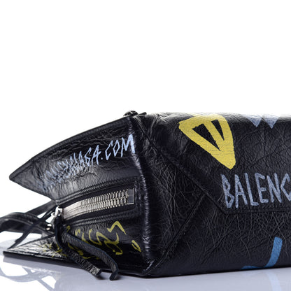 Balenciaga Agneau Graffiti Papier A6 Zip Around Tote Black 8 of 10