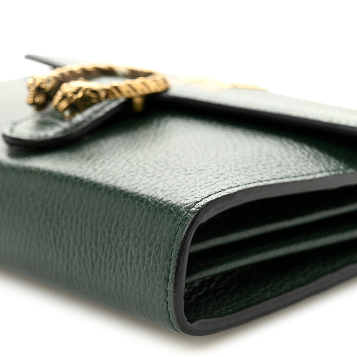 Calfskin Garden Dionysus Chain Wallet Emerald