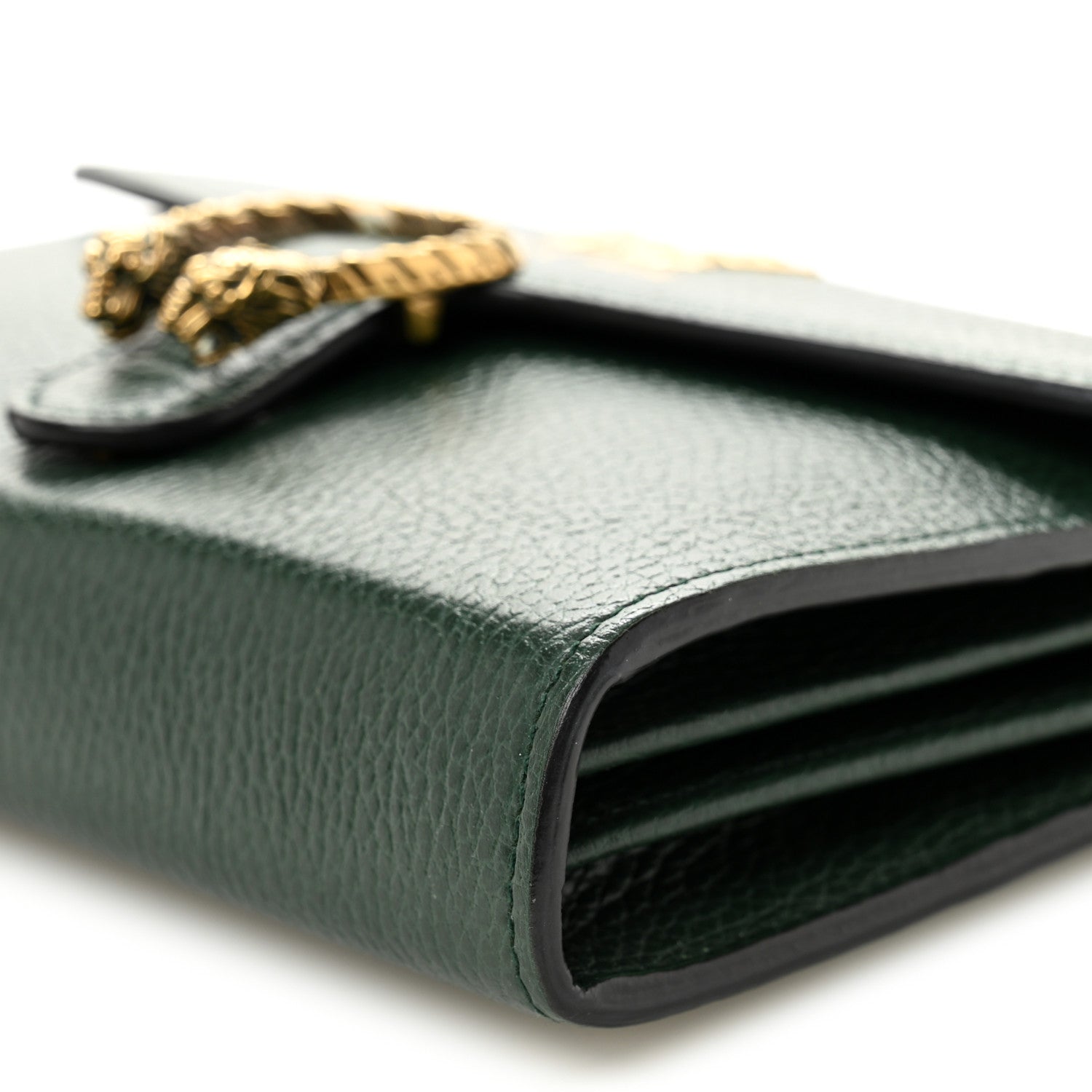 Gucci Calfskin Garden Dionysus Chain Wallet Emerald 11 of 11