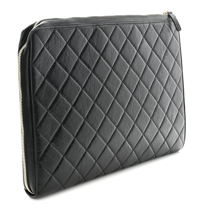 Chanel Aged Calfskin Quilted 2.55 Reissue Pouch With Handle Black 3 of 7