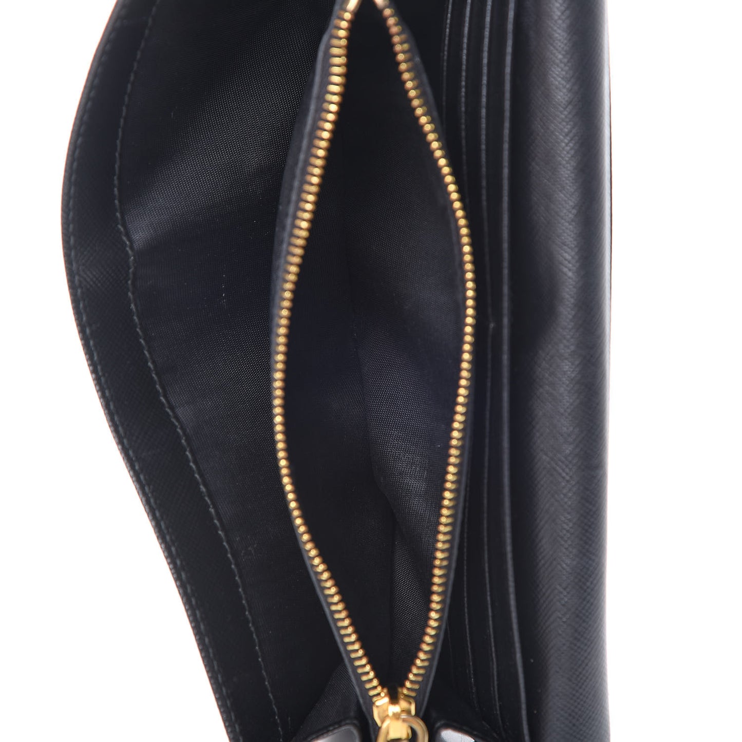 Saffiano Metal Continental Flap Wallet Black