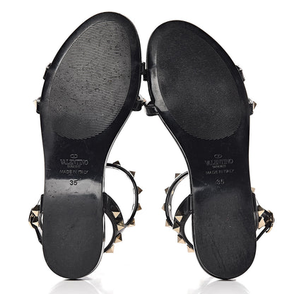 Valentino Garavani PVC Jelly Rockstud Caged Sandals 35 Black 5 of 13