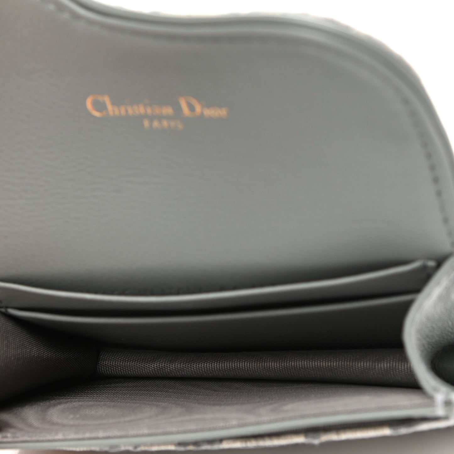 Oblique Saddle Card Holder Gray