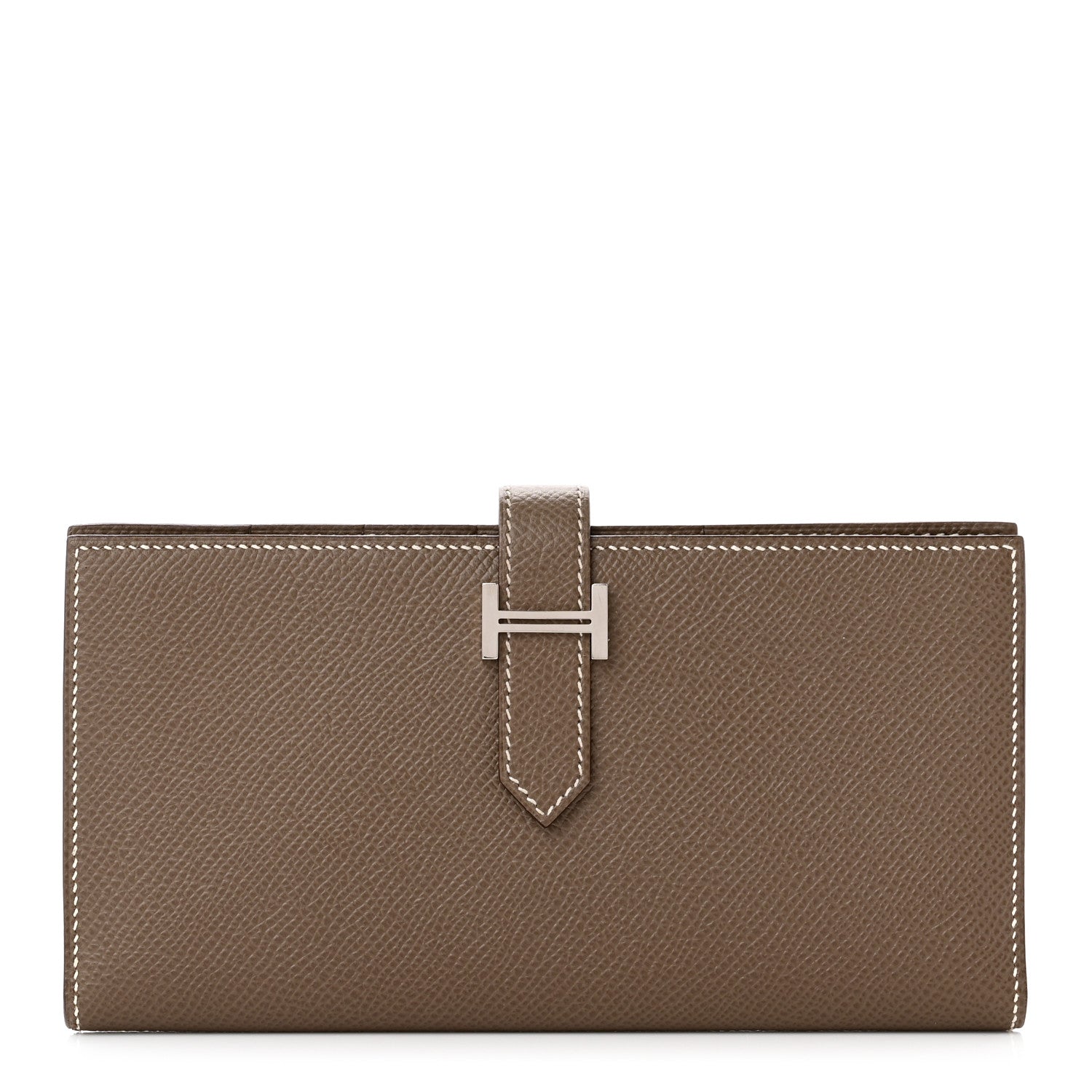 Hermes Epsom Bearn Gusset Wallet Etoupe 1 of 7