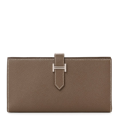 Hermes Epsom Bearn Gusset Wallet Etoupe 1 of 7