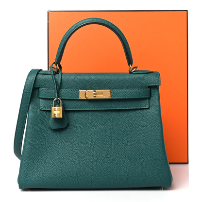 Hermes Togo Kelly Retourne 28 Malachite 11 of 11