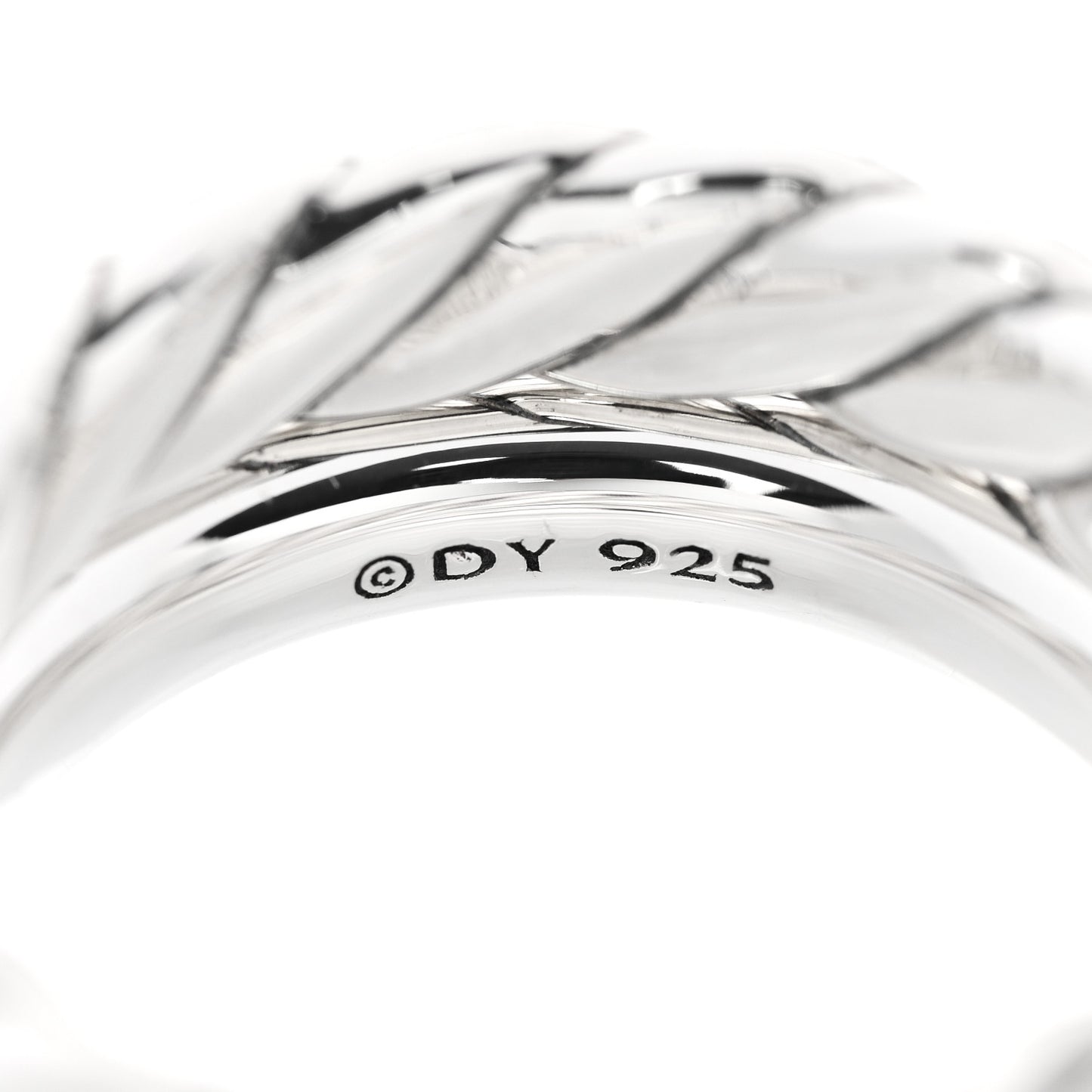 Sterling Silver 8mm Mercer Two Row Ring 50 5.25