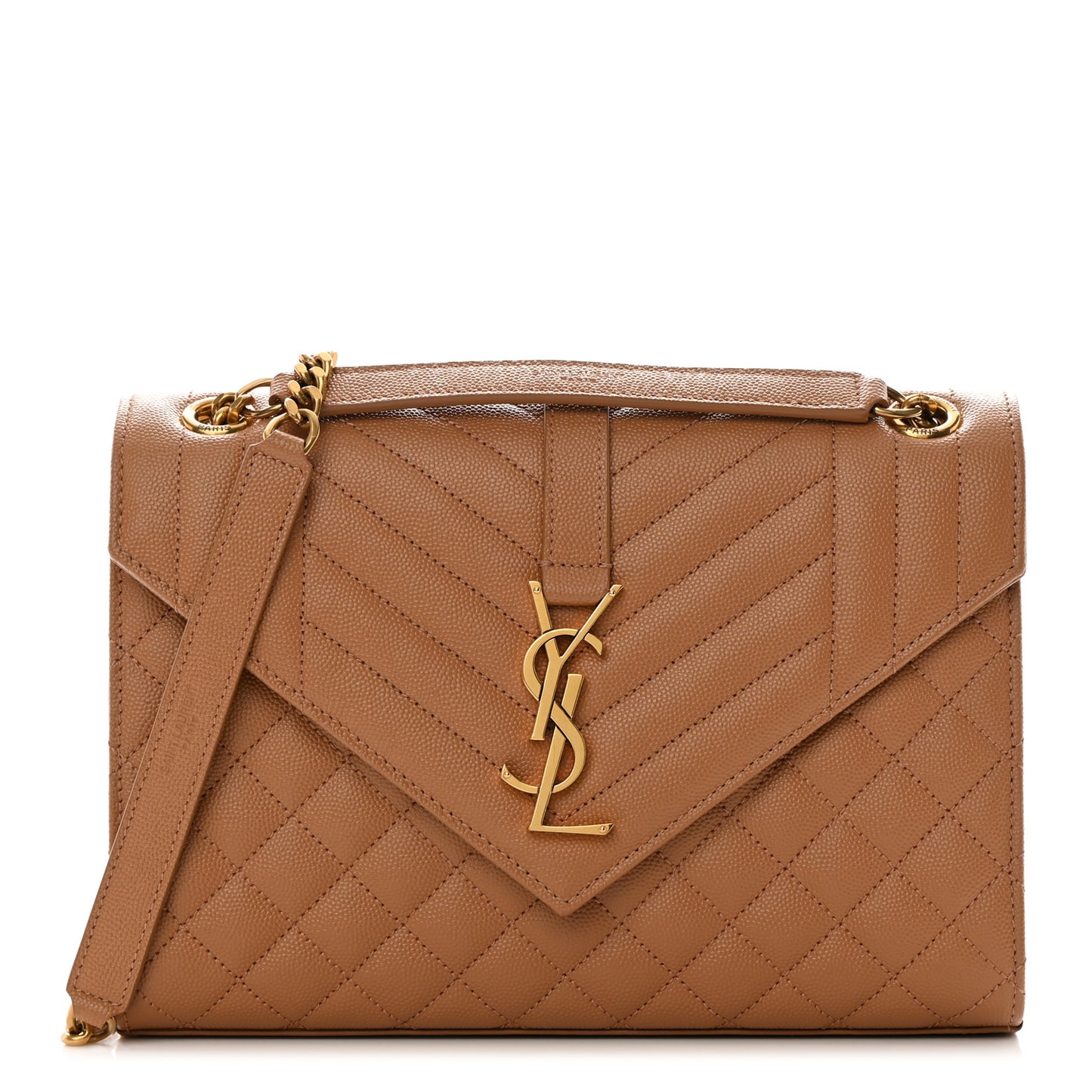 Grain De Poudre Textured Mixed Matelasse Triquilt Medium Monogram Satchel Dune