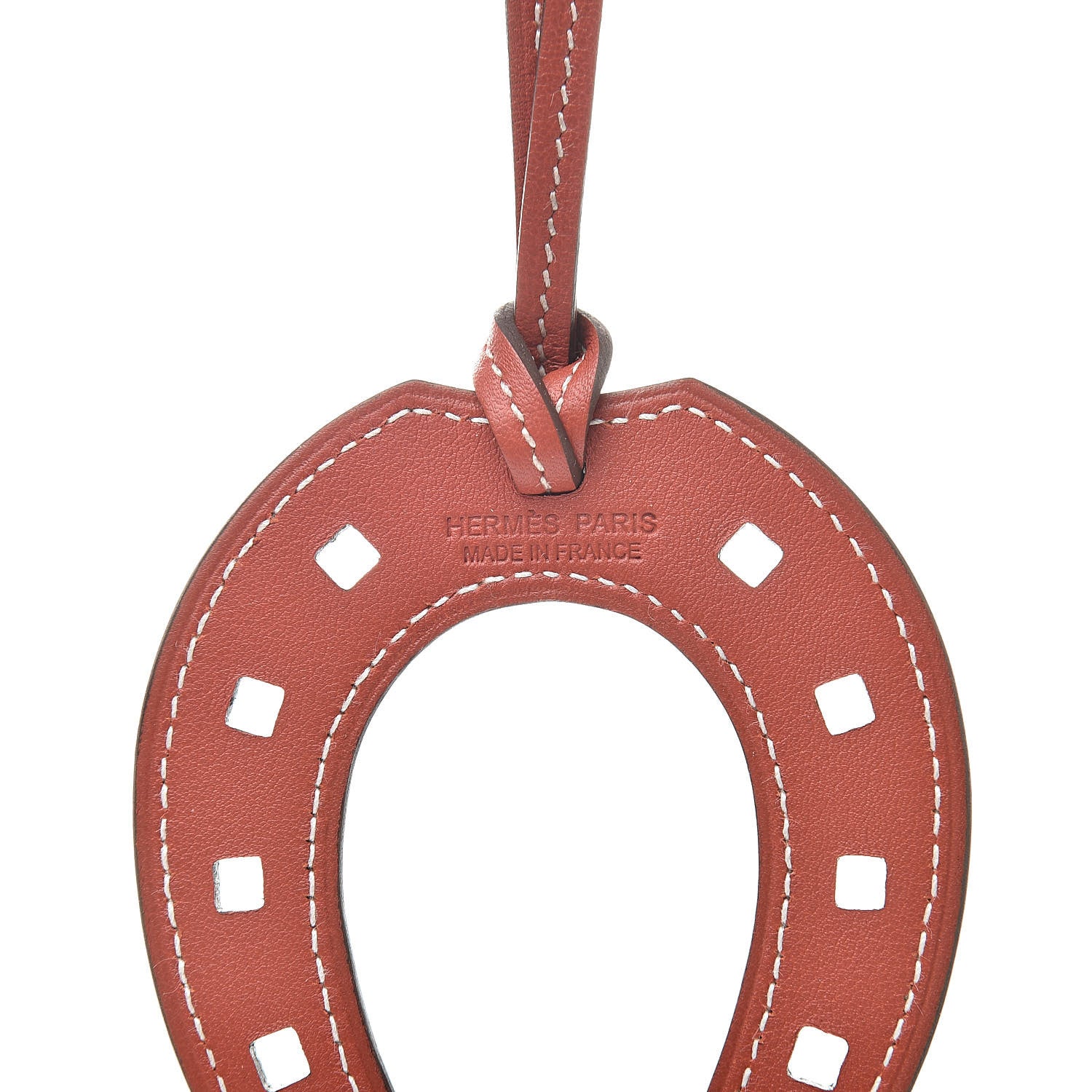 Hermes Swift Paddock Horseshoe Bag Charm Sanguine 3 of 4