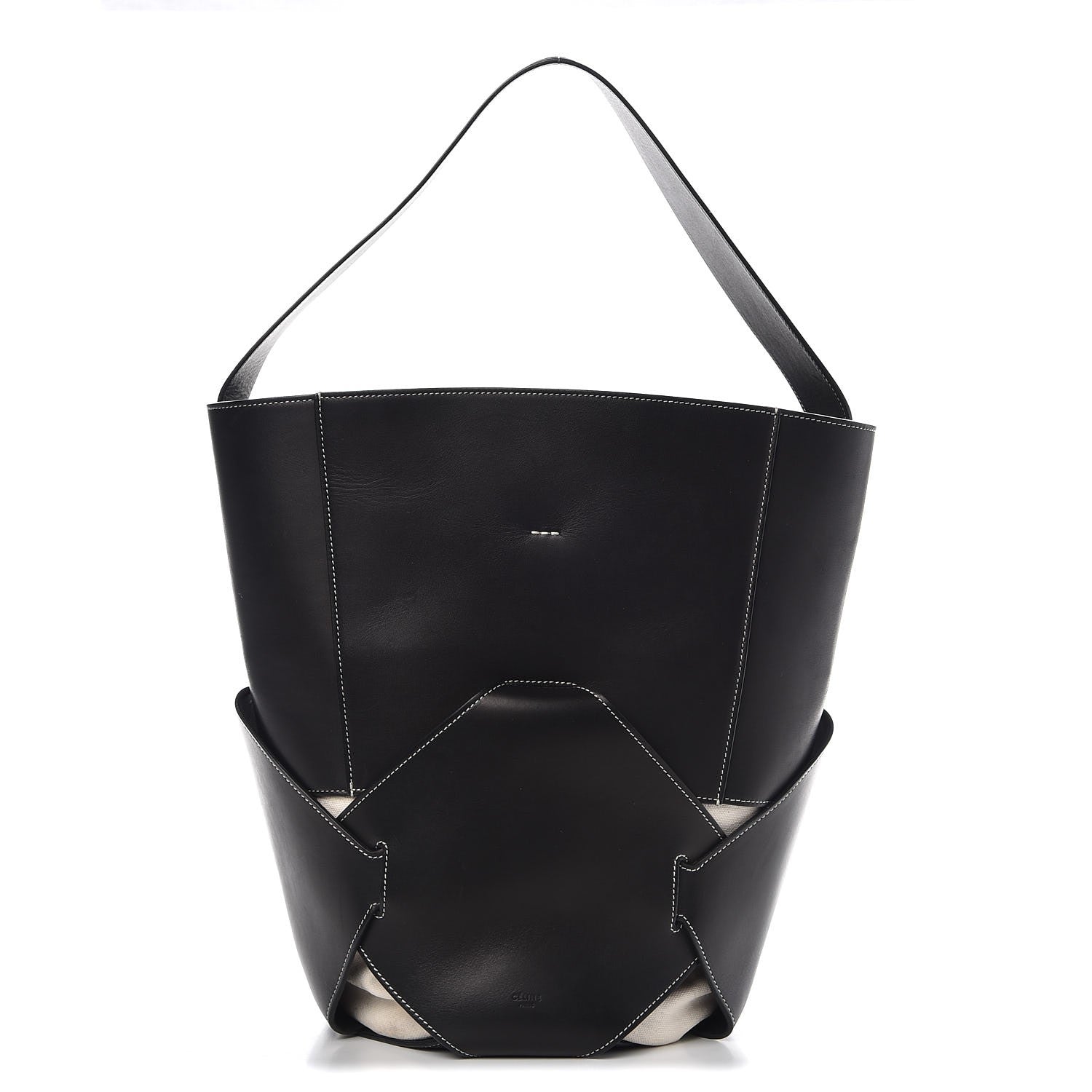 Celine Calfskin Large Holdall Shoulder Bag Black 1 of 10