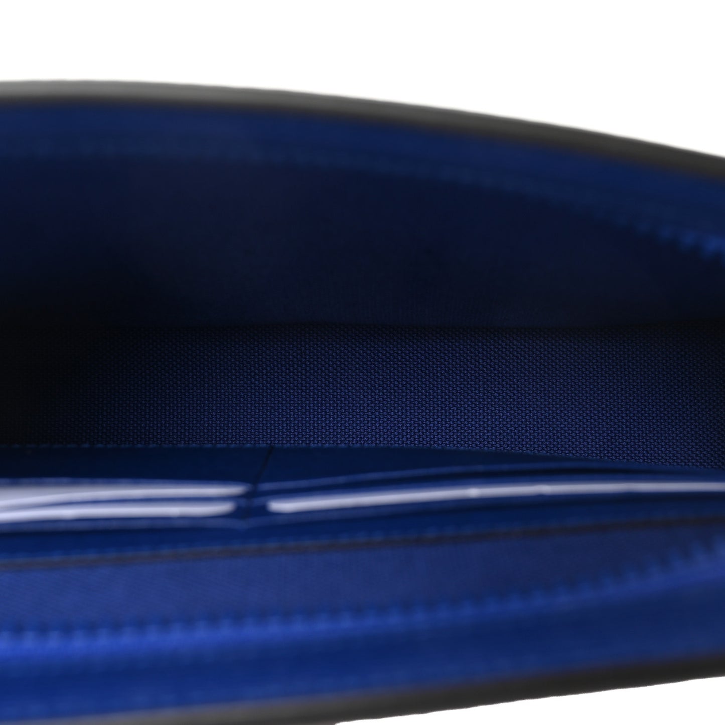 New Shanghai Calfskin Interlocking G Logo Wristlet Clutch Cobalt Blue Orange