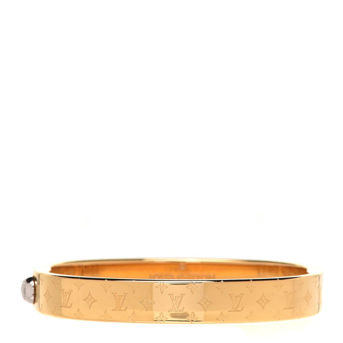 Brass Monogram Nanogram Cuff M Gold