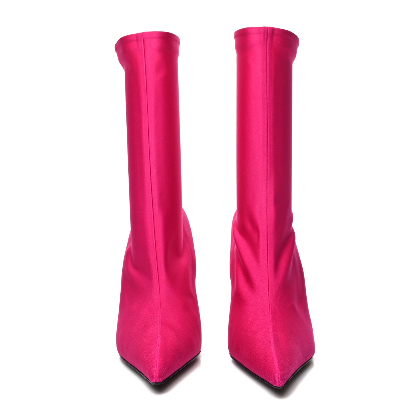 Jersey Crepe Extreme Pointed Toe Knife Booties 39 Dark Pink