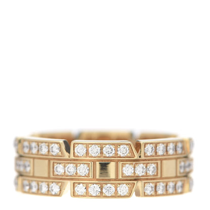 Cartier 18K Yellow Gold Diamond 6mm Tank Francaise Ring 50 5.25 3 of 5