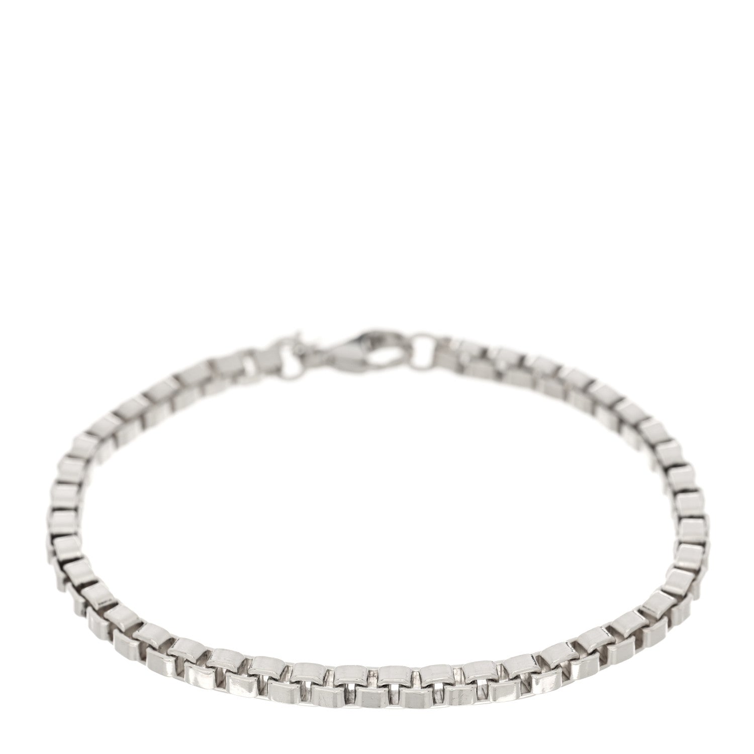 Tiffany Sterling Silver 4mm Venetian Link Bracelet 1 of 4