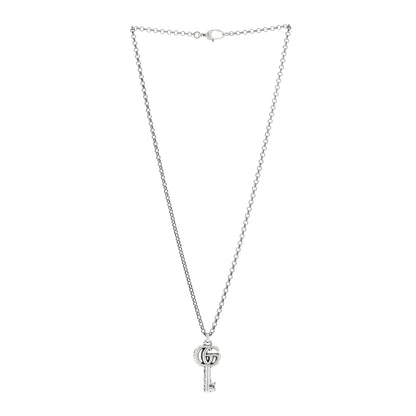 Gucci Sterling Silver Double G Key Pendant Necklace 2 of 4