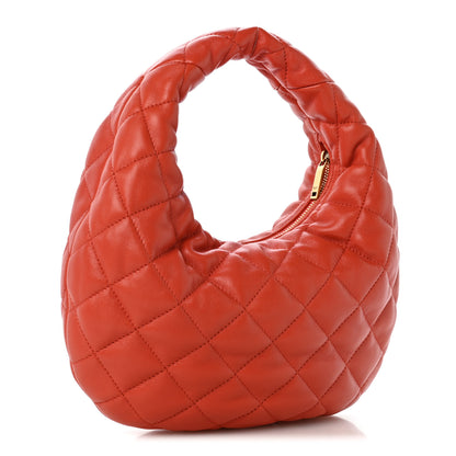 Saint Laurent Lambskin Quilted Icarino Bag Coral 3 of 10