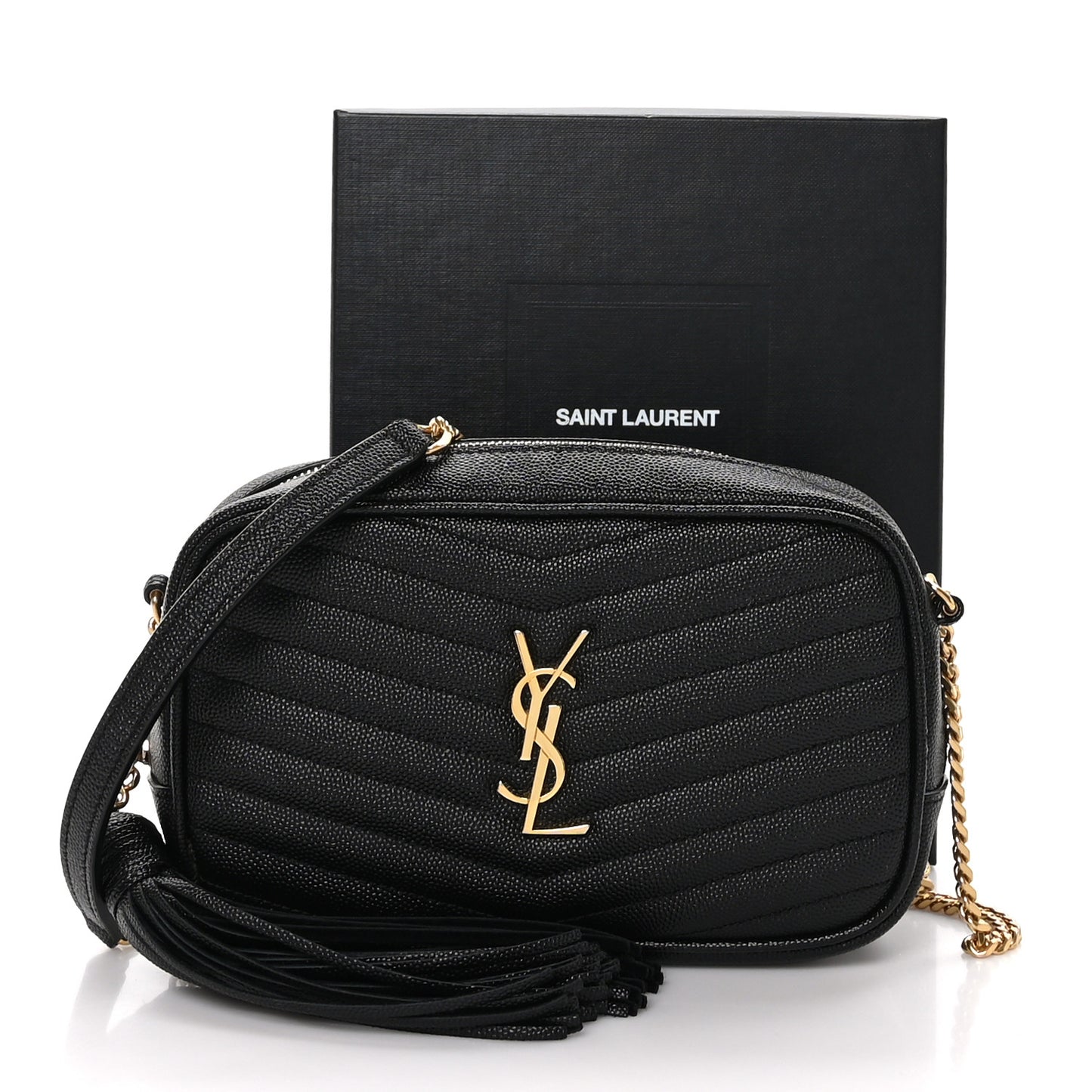 Grain De Poudre Matelasse Monogram Mini Lou Camera Bag Black