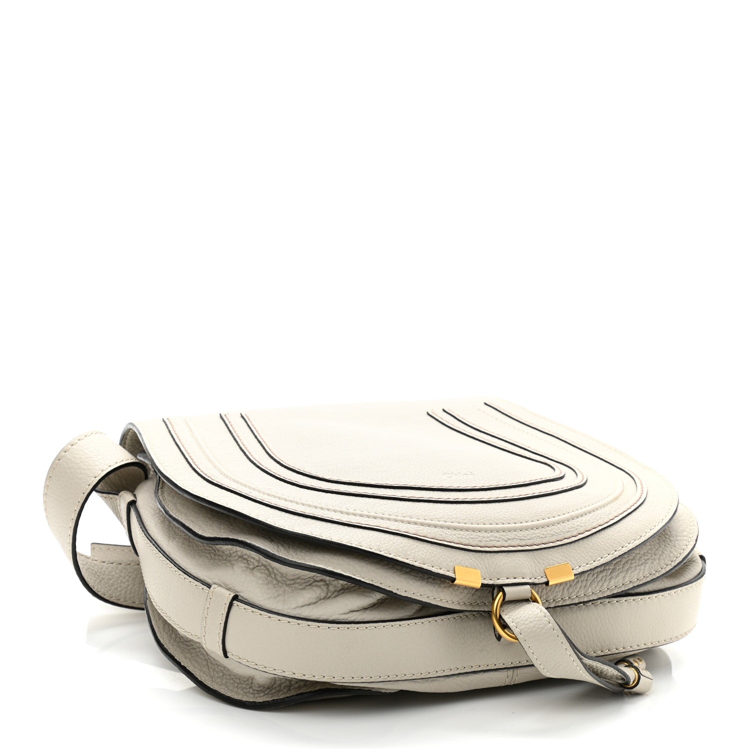 Chloe Calfskin Medium Marcie Round Crossbody Bag Dove 4 of 14