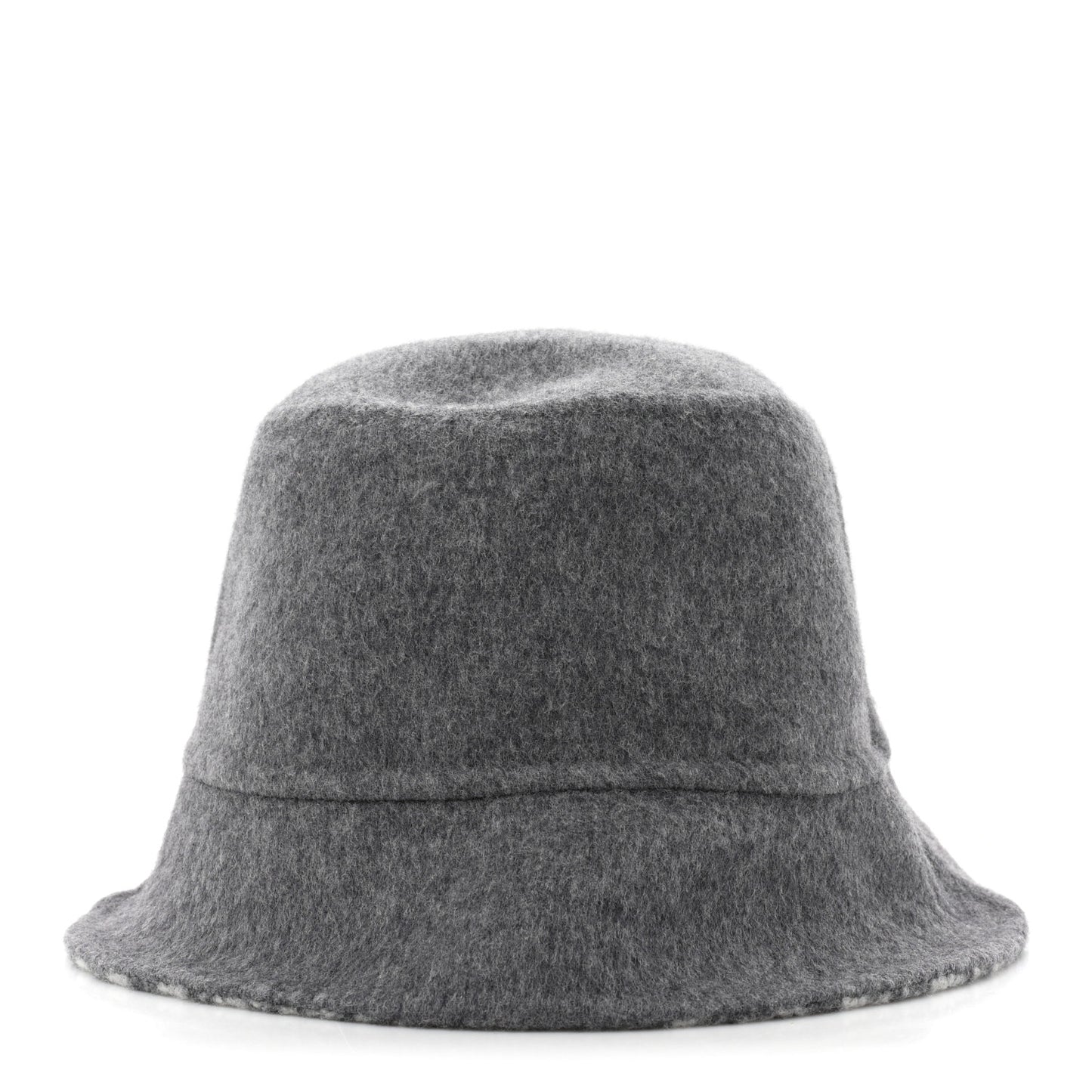 Wool Oblique Jacquard Bob Chic Bucket Hat 58 Grey