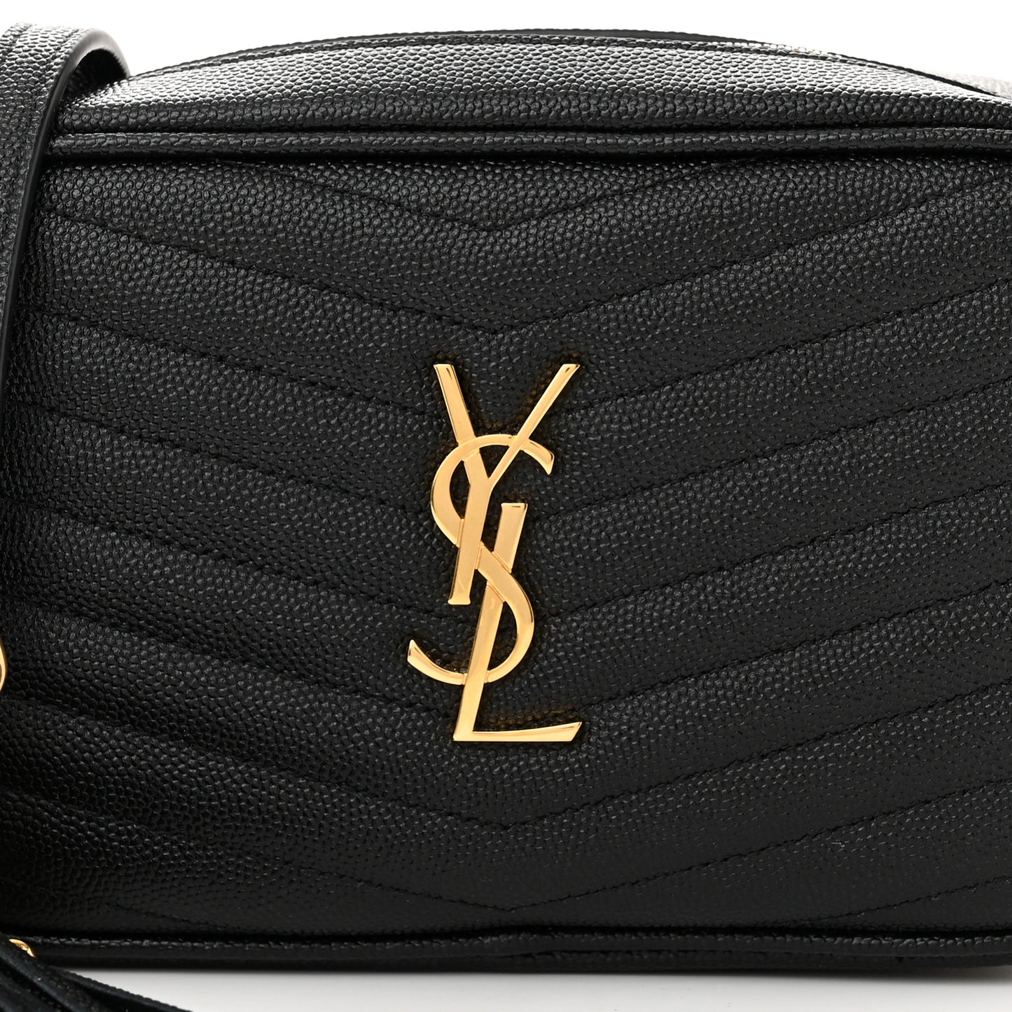 Grain De Poudre Matelasse Monogram Mini Lou Camera Bag Black