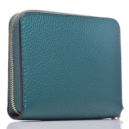 Mulberry Small Classic Grain Zip Around Purse Ocean Green 3 of 8