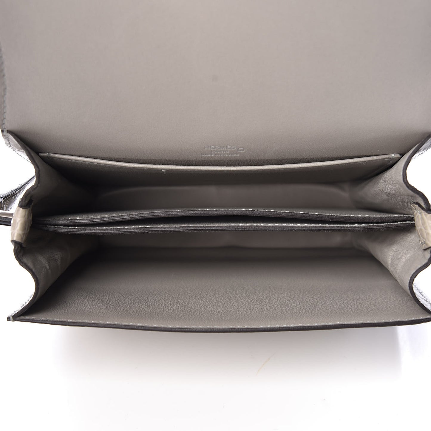 Matte Alligator Lizard Mini Sac Roulis Ombre Gris Perle