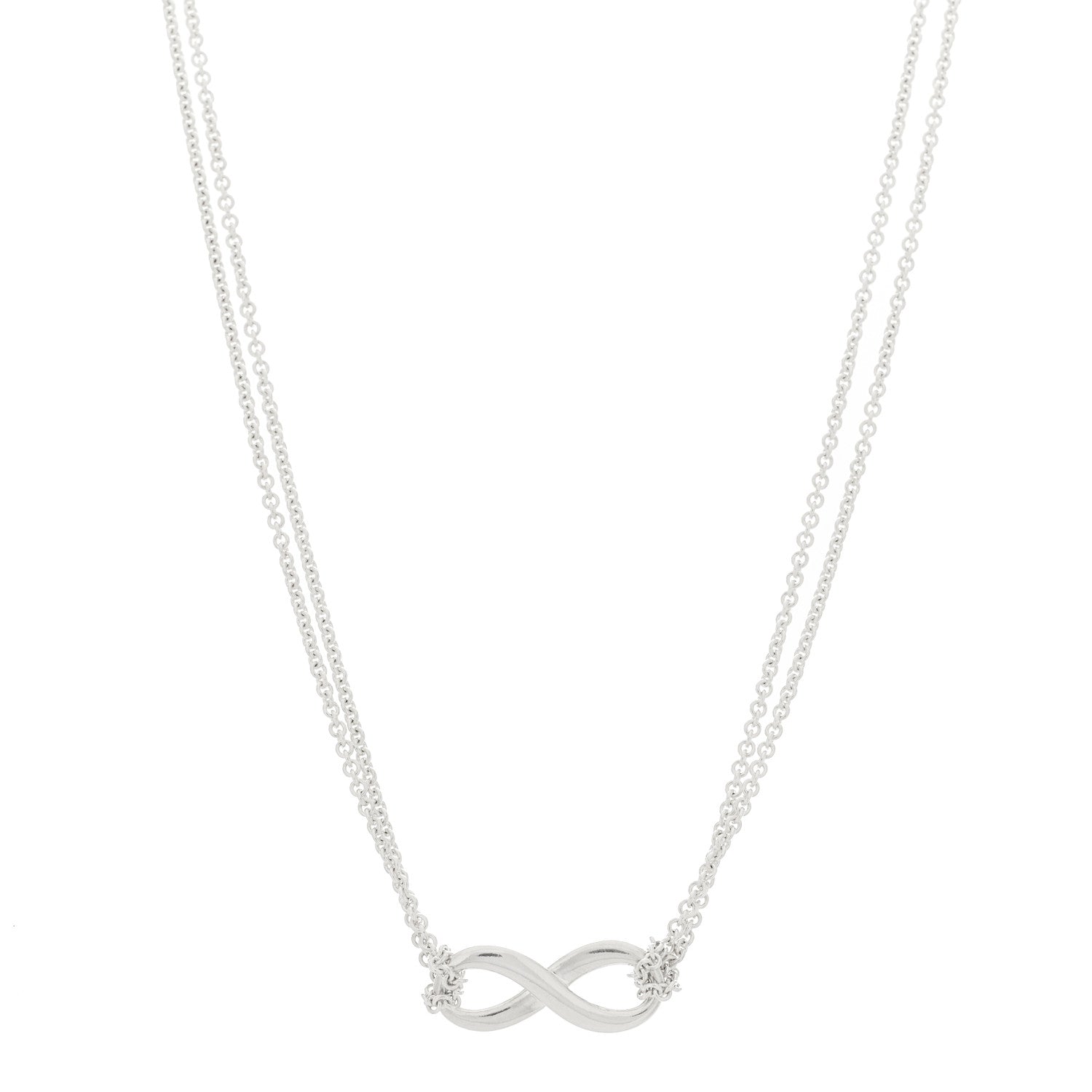 Tiffany Sterling Silver Infinity Pendant Necklace 1 of 5