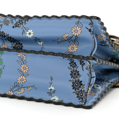 Fendi Vitello Liberty Japanese Blossom Scalloped Studded Grommet Kan I Shoulder Bag Nebula Multicolor 10 of 10