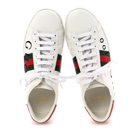Gucci Calfskin Gucci 100 Womens Ace Sneakers 39.5 White Hibiscus Red 2 of 12
