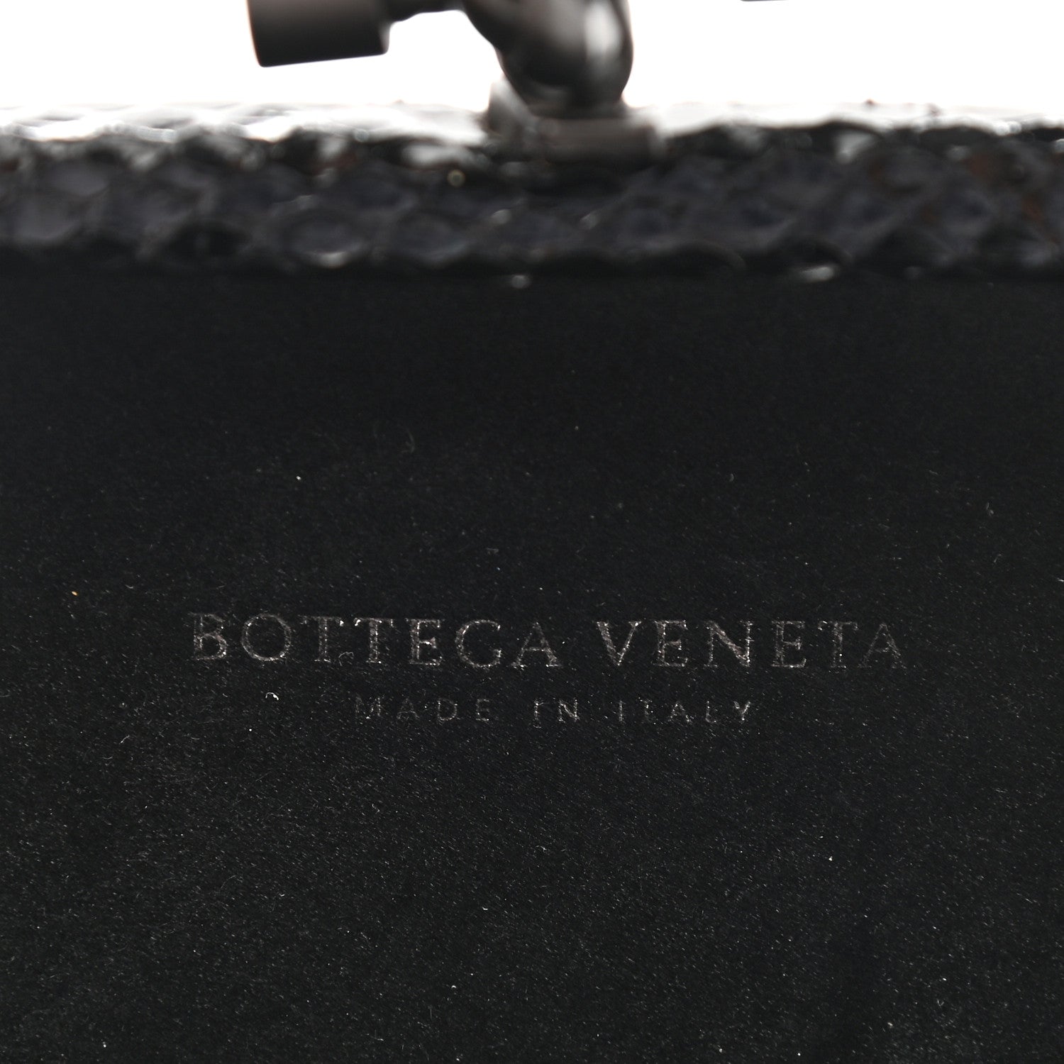 Bottega Veneta Satin Ayers Intrecciato Chain Knot Clutch Black 6 of 6