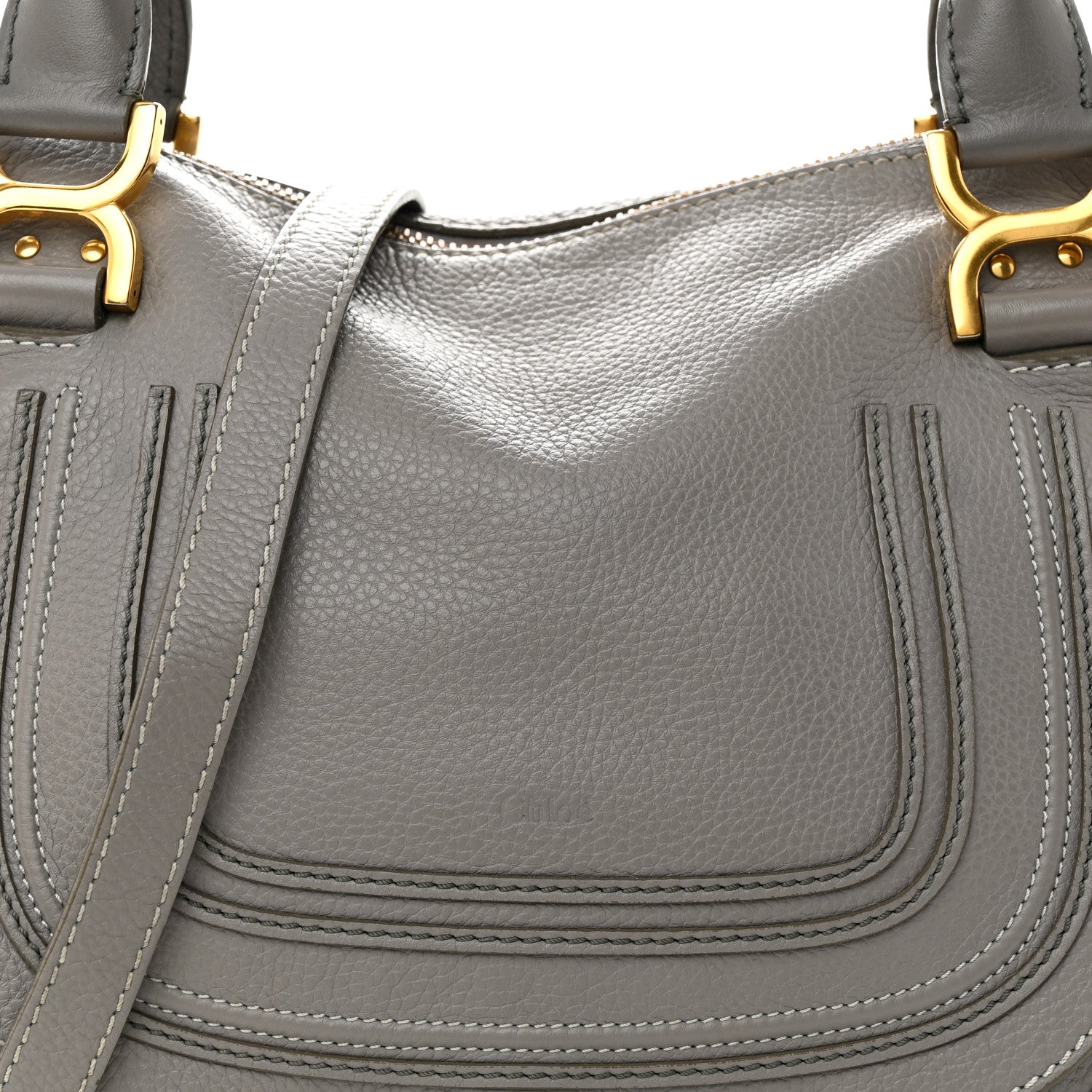 Chloe Calfskin Medium Marcie Satchel Cashmere Grey 8 of 18