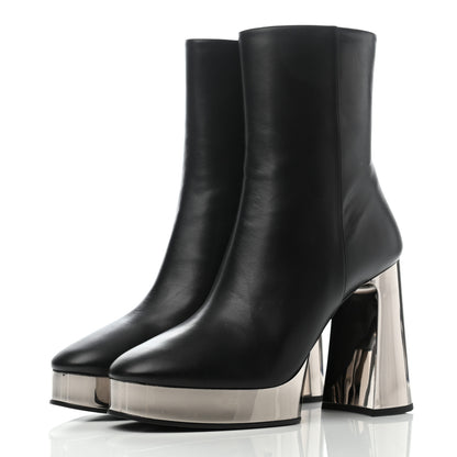 Gucci Malaga Kid Chrome Ankle Boots 41 Black 3 of 8