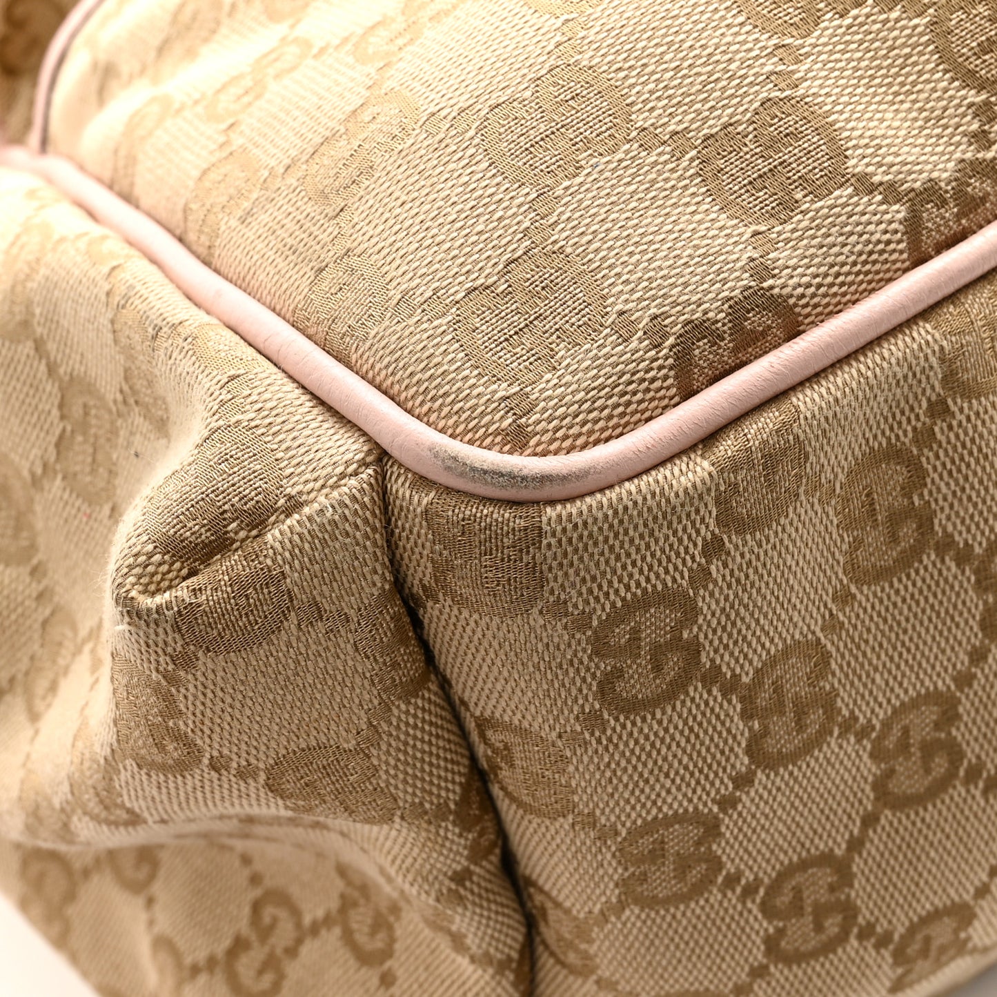 Monogram Web Diaper Bag Pink