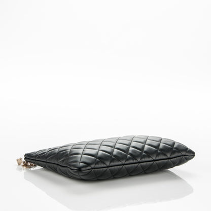 Chanel Lambskin Quilted Medium Casino Beauty CC Cosmetic Case Black 4 of 8