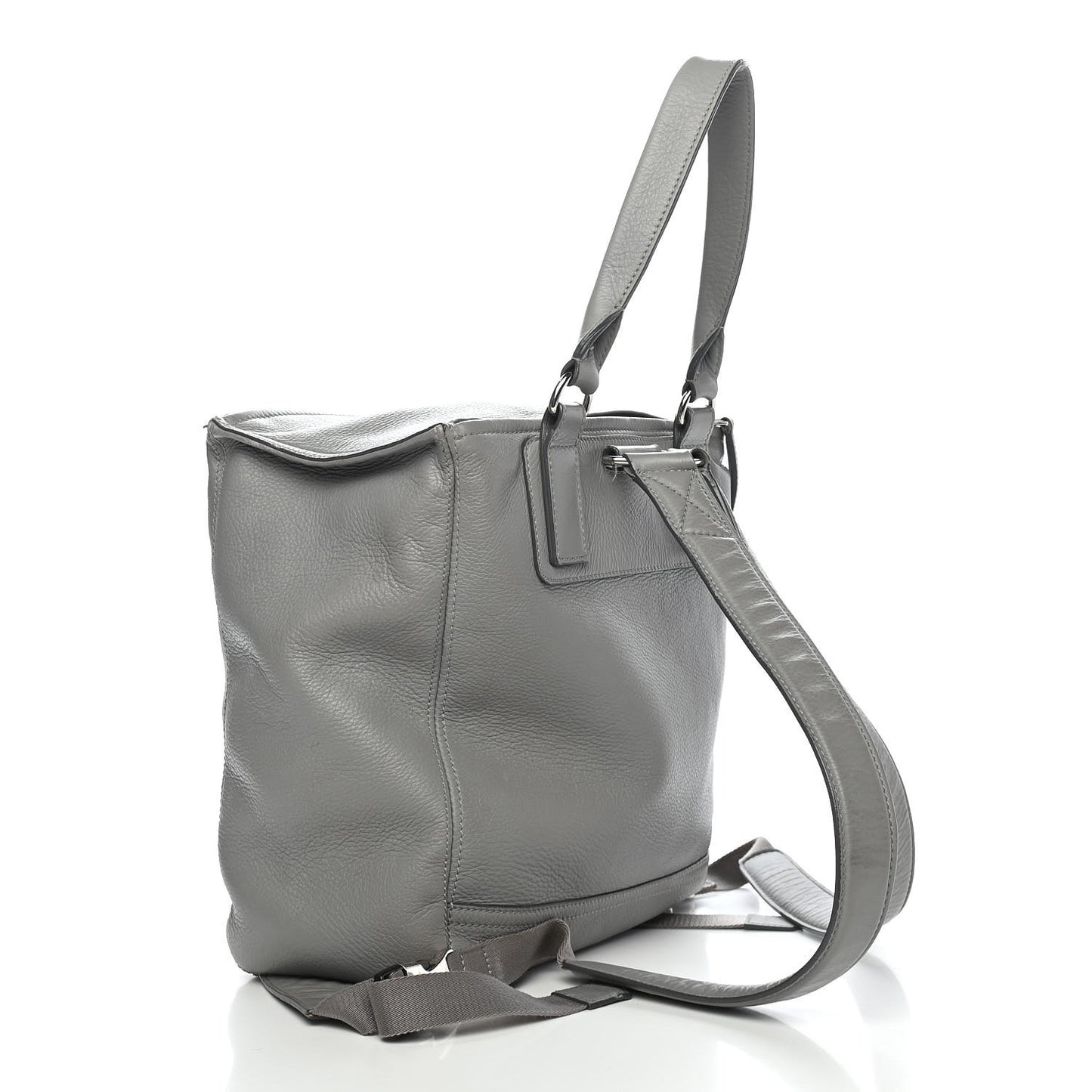 Calfskin Pandora Backpack Pearl Grey