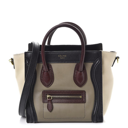 Celine Smooth Calfskin Nano Tri-Color Luggage Grey 1 of 9