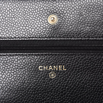 Chanel Caviar Quilted Wallet On Chain WOC Black 5 of 9