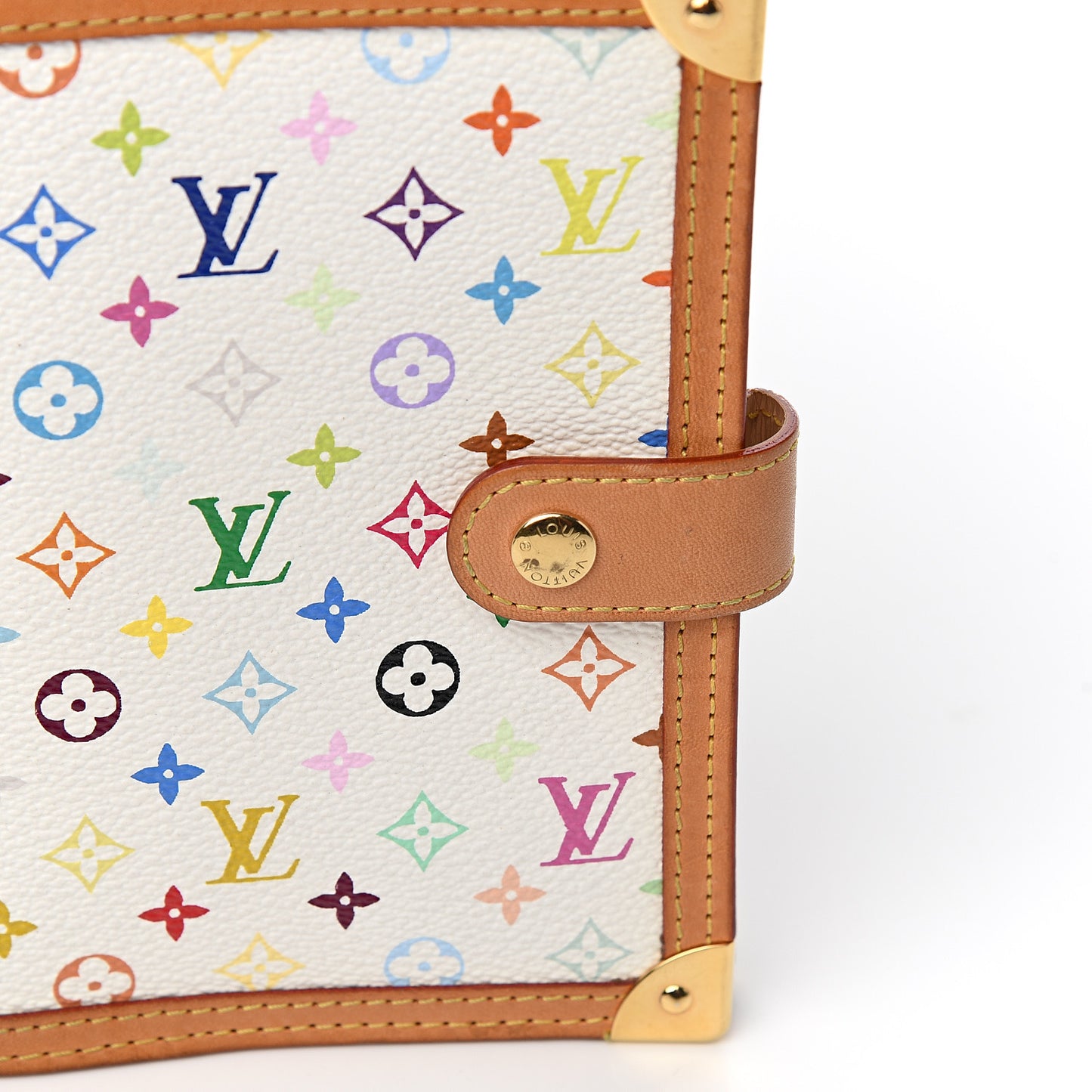 Monogram Multicolor Small Ring Agenda Cover White