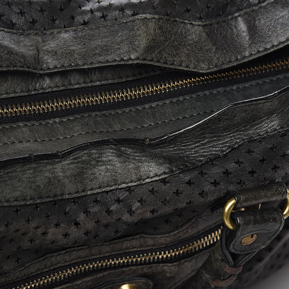Balenciaga Agneau Laser Cut Cross Classic Gold Hardware City Black 8 of 17