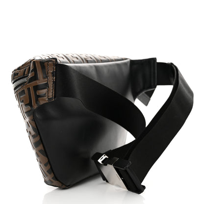 Fendi Vitello Century Bi-Color FF 1974 Embossed Belt Bag Maya Black 3 of 14