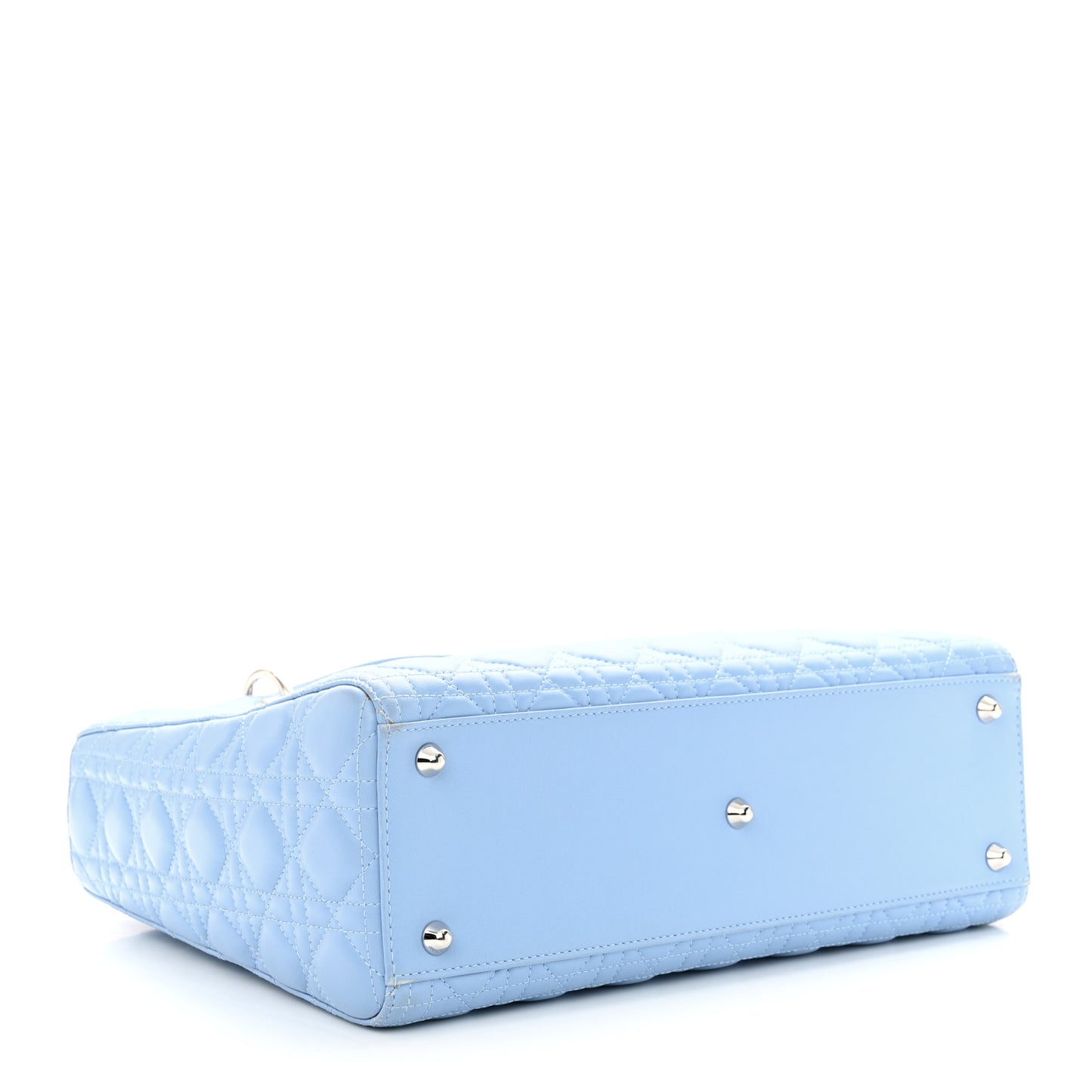 Lambskin Cannage Large Lady Dior Light Blue