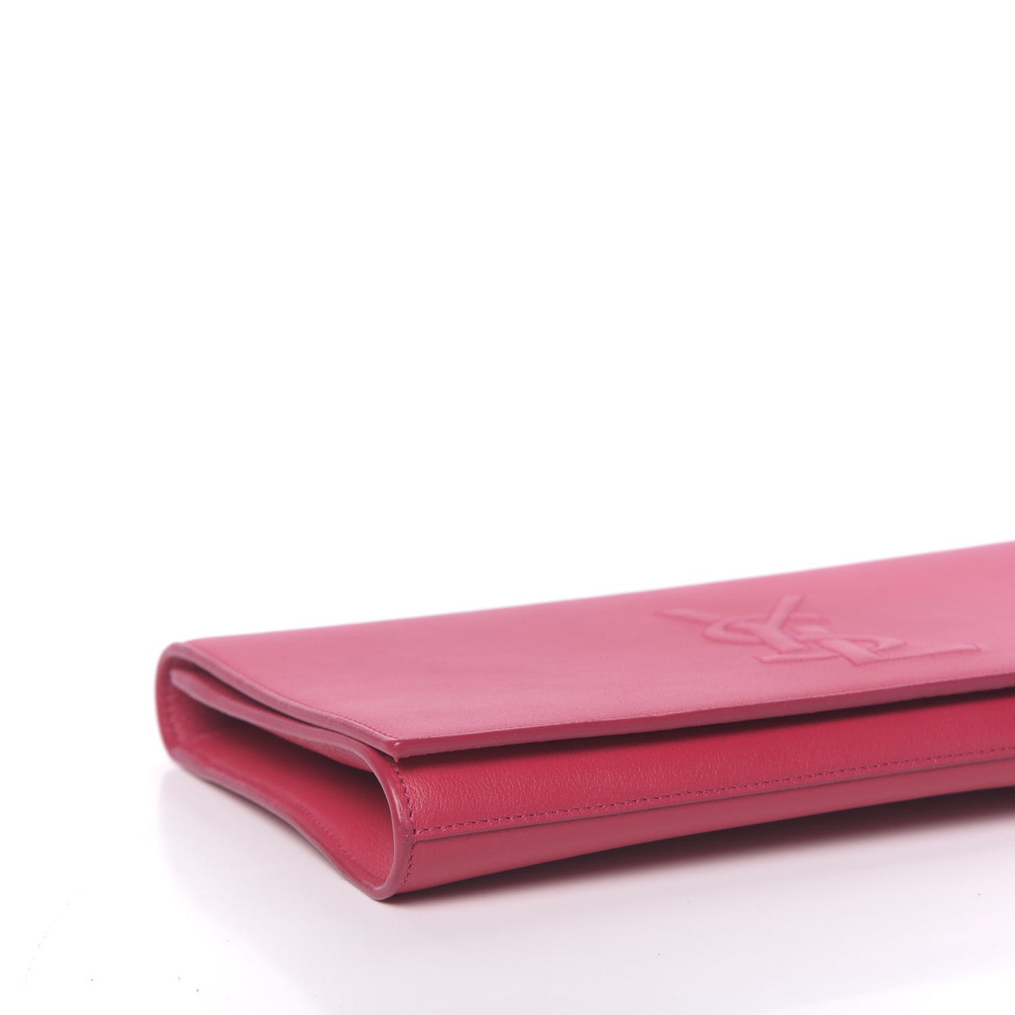 Calfskin Monogram Large Belle De Jour Clutch Lipstick Fuchsia