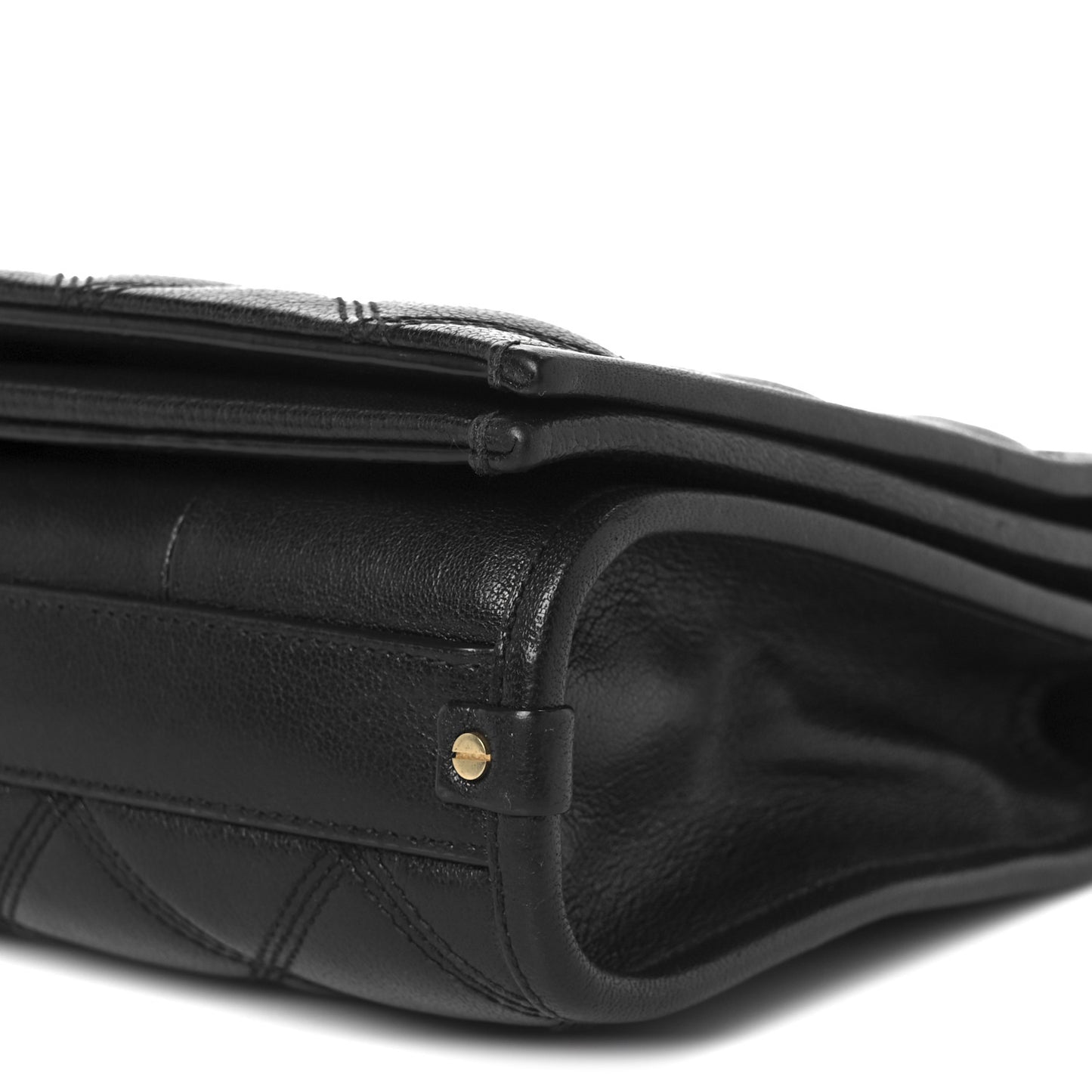 Lambskin Quilted Mini Becky Chain Bag Black