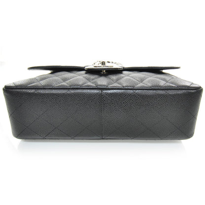 Chanel Caviar Quilted Jumbo Flap Black SHW 5 of 11