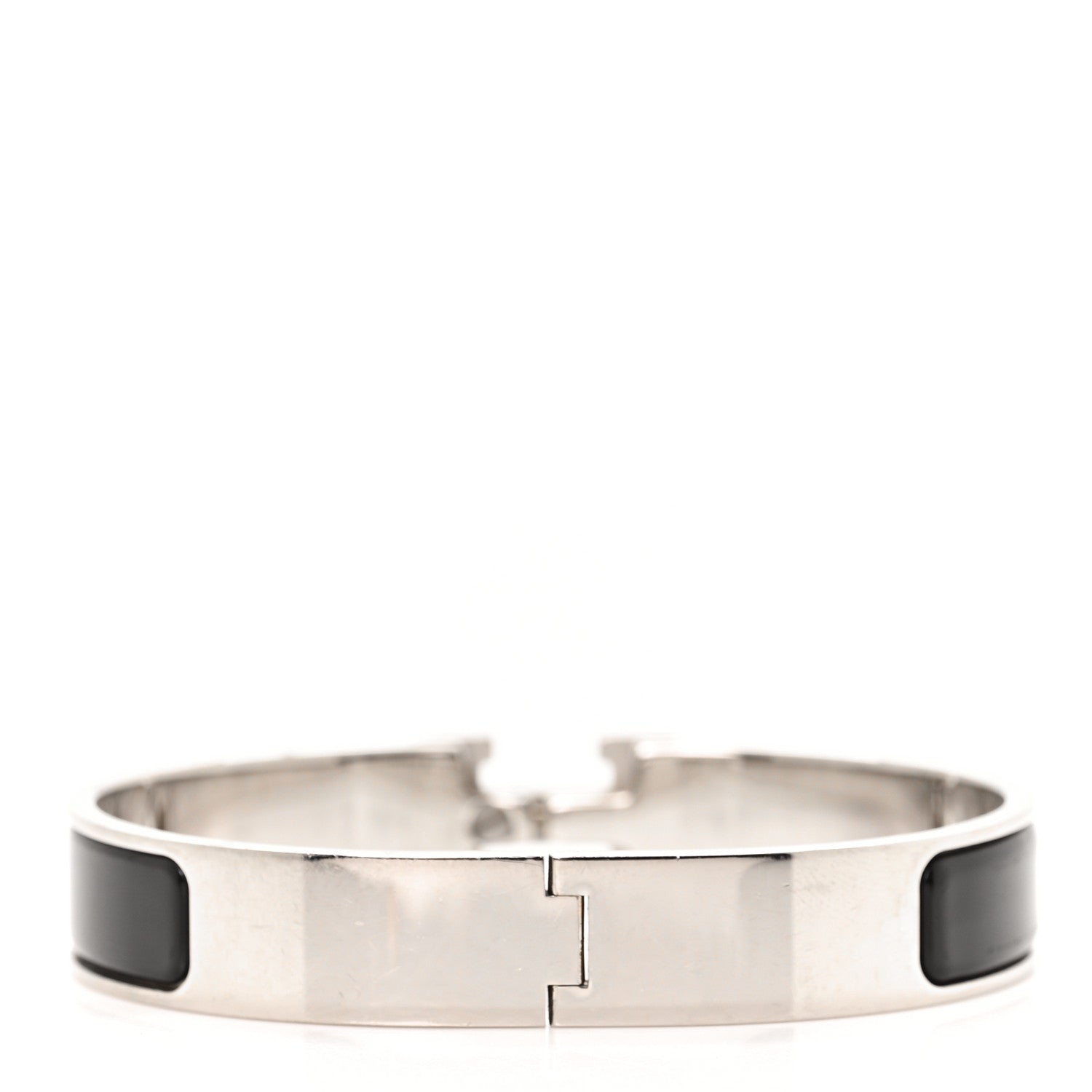 Hermes Enamel Narrow Clic Clac H Bracelet GM Black 3 of 4