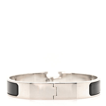 Hermes Enamel Narrow Clic Clac H Bracelet GM Black 3 of 4