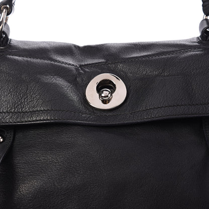 Saint Laurent Calfskin Canvas Medium Muse Two Black 7 of 9