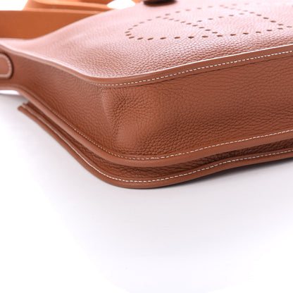 Hermes Taurillon Clemence Evelyne III PM Gold 6 of 9