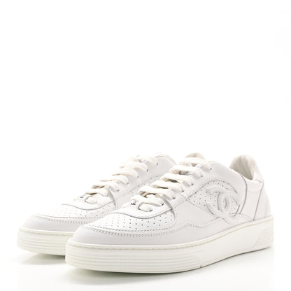 Chanel Calfskin CC Womens Sneakers 40 White 3 of 12